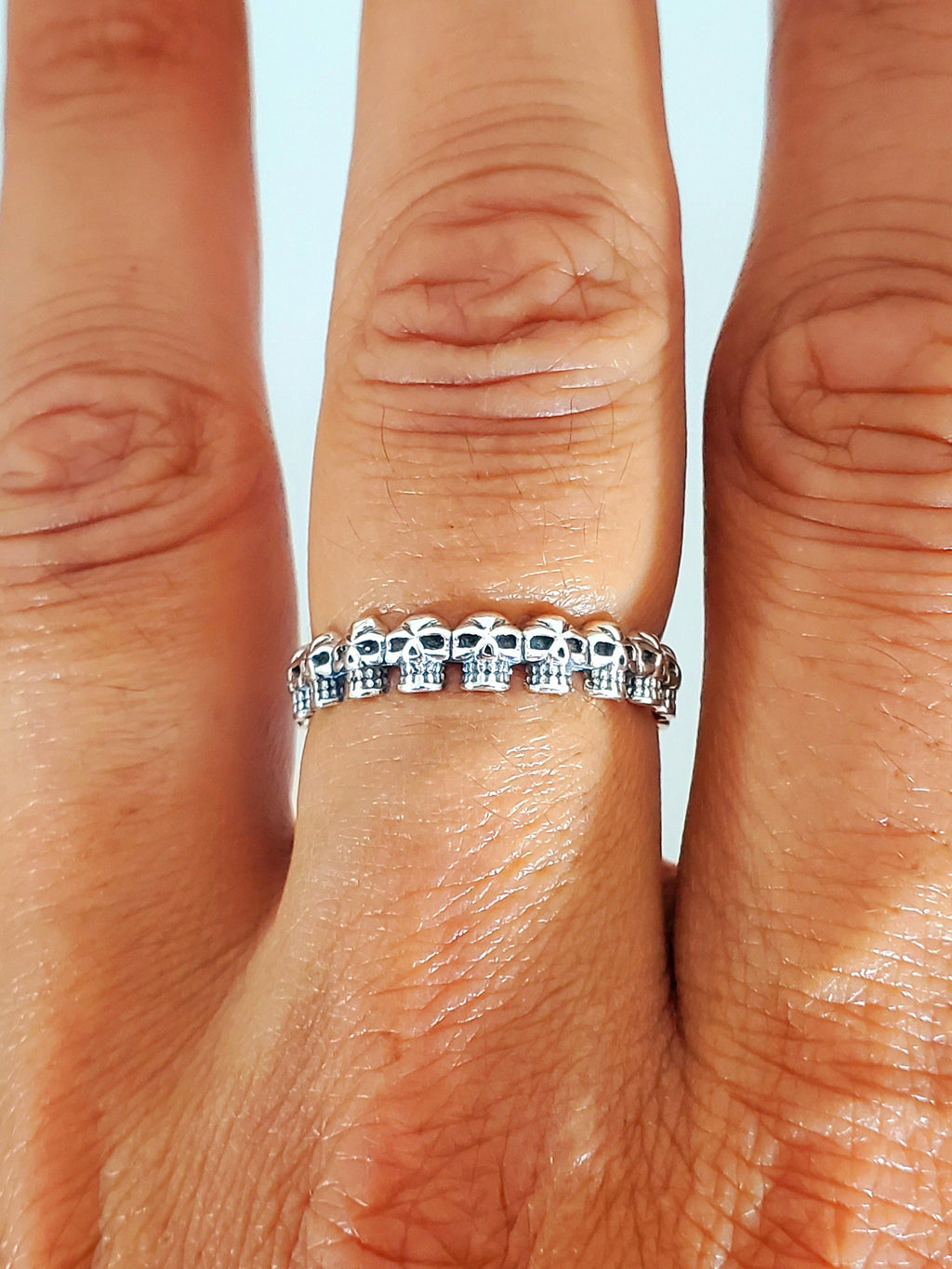 Thin Skull Men's Ring – 925 Sterling Silver
