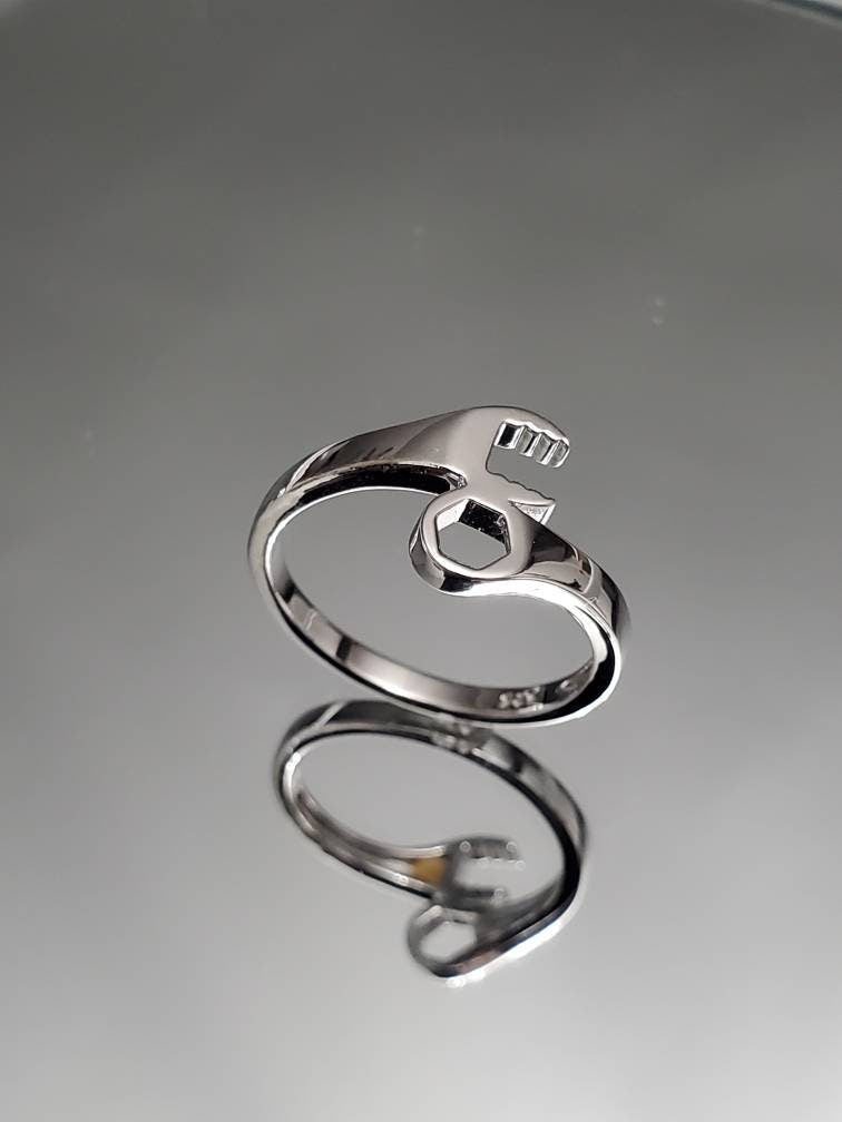 Wrench Women's Ring – Sterling Silver with High Polish Finish