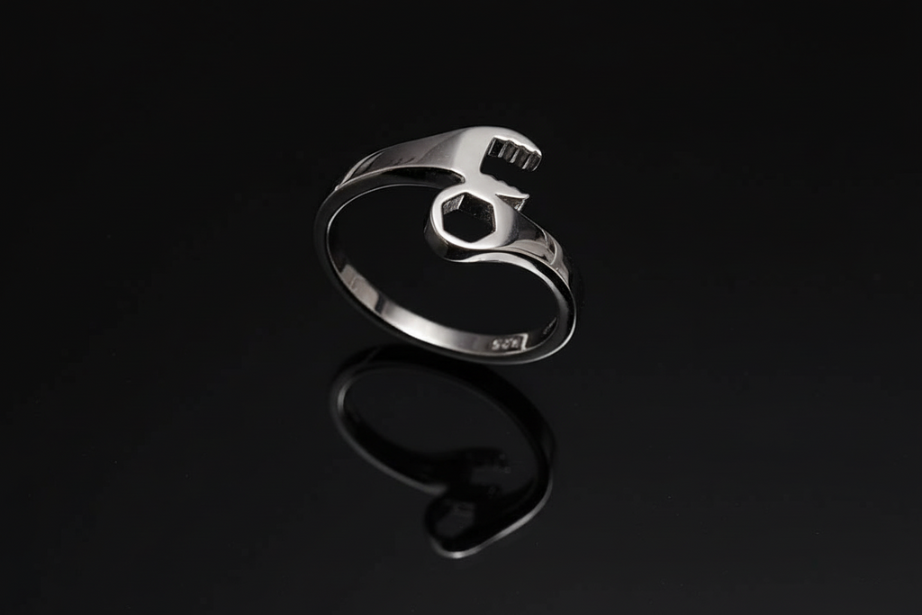 Wrench Women's Ring – Sterling Silver with High Polish Finish