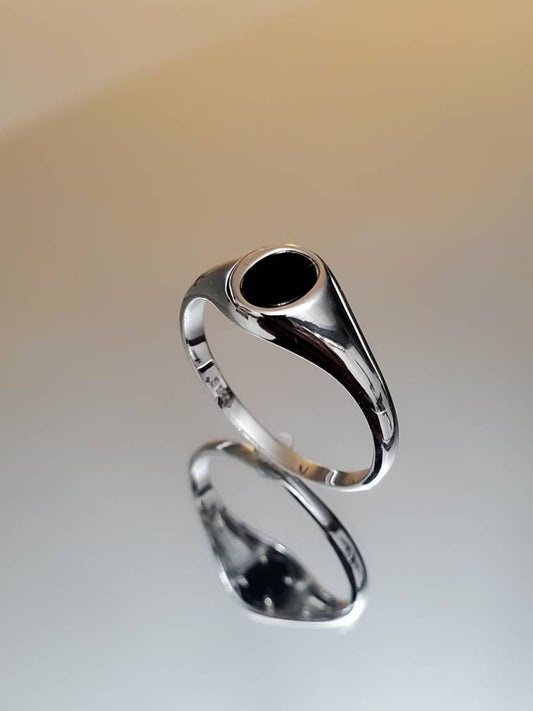 Simple Signet Stone Ring