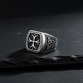 Cross Shield Men's Ring – Stainless Steel