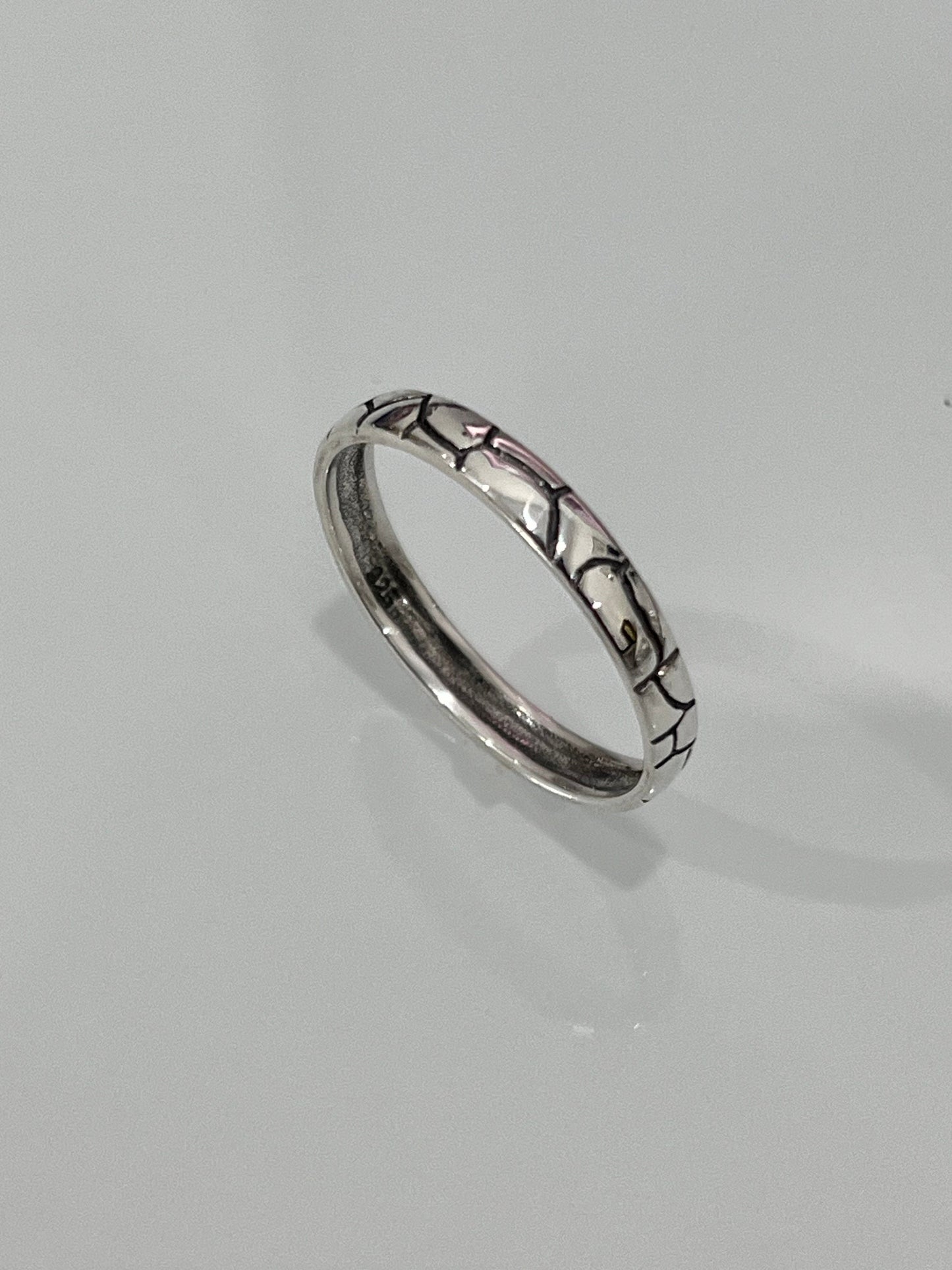 Oxidized Sterling Silver Design Ring