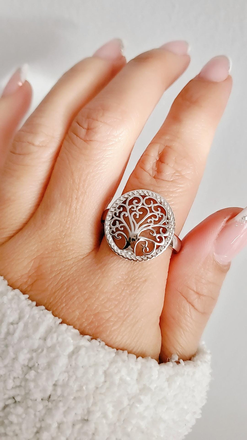 Around the World Tree of Life Ring Sterling Silver 925