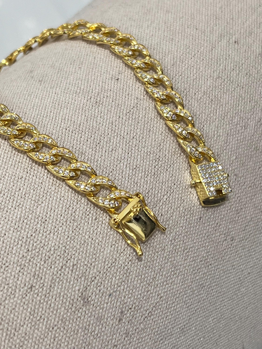 Gold Moissanite Bracelet – 925 Sterling Silver