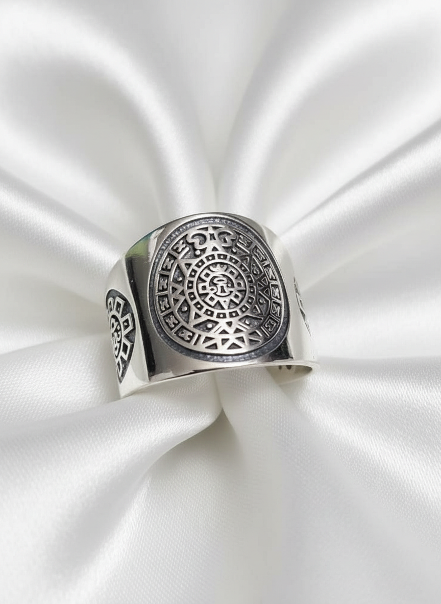 Aztec Calendar Ring