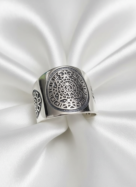 Aztec Calendar Ring