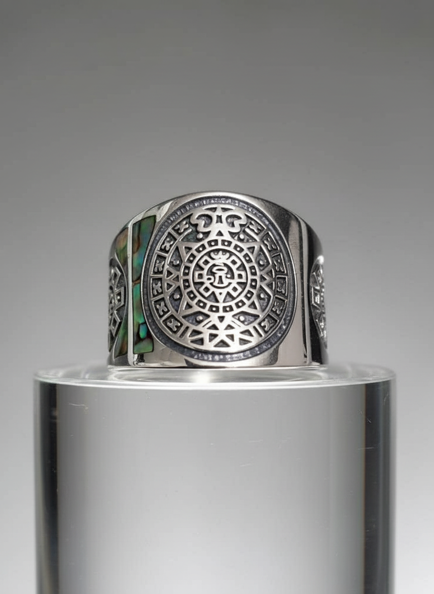 Aztec Calendar Ring