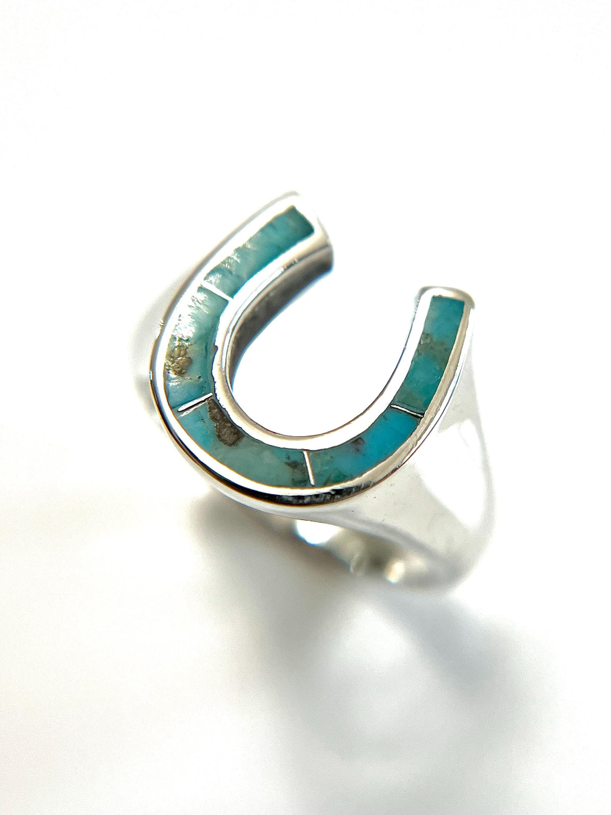 Horseshoe Turquoise Ring – Sterling Silver
