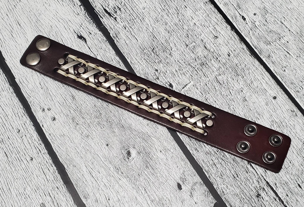 Handmade Brown Leather Bracelet