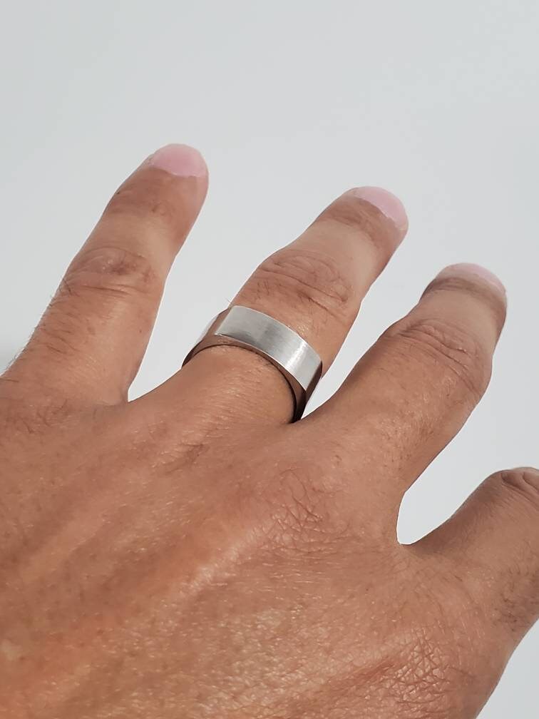 Geometric Square Fashionable Men's Ring – Stainless Steel
