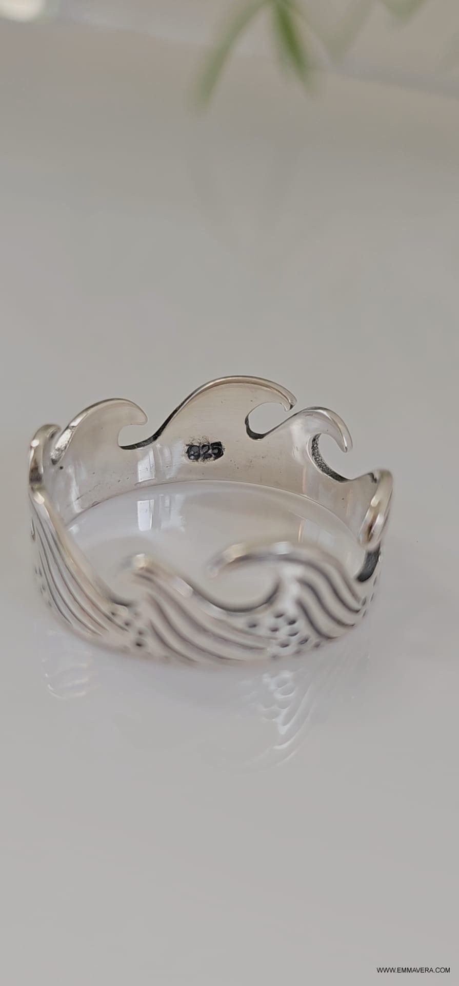Ocean Wave Men's Ring – 925 Sterling Silver