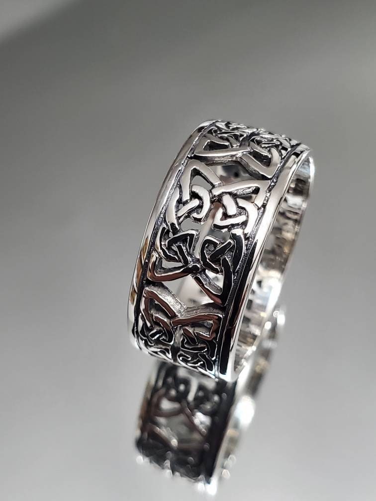 Celtic Design Sterling Silver 925 Band