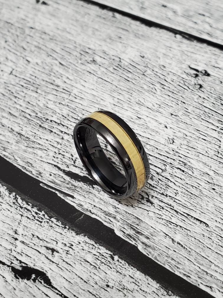 Black Tungsten Band Ceramic