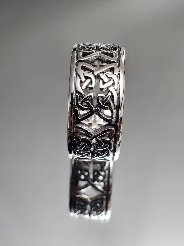 Celtic Design Sterling Silver 925 Band