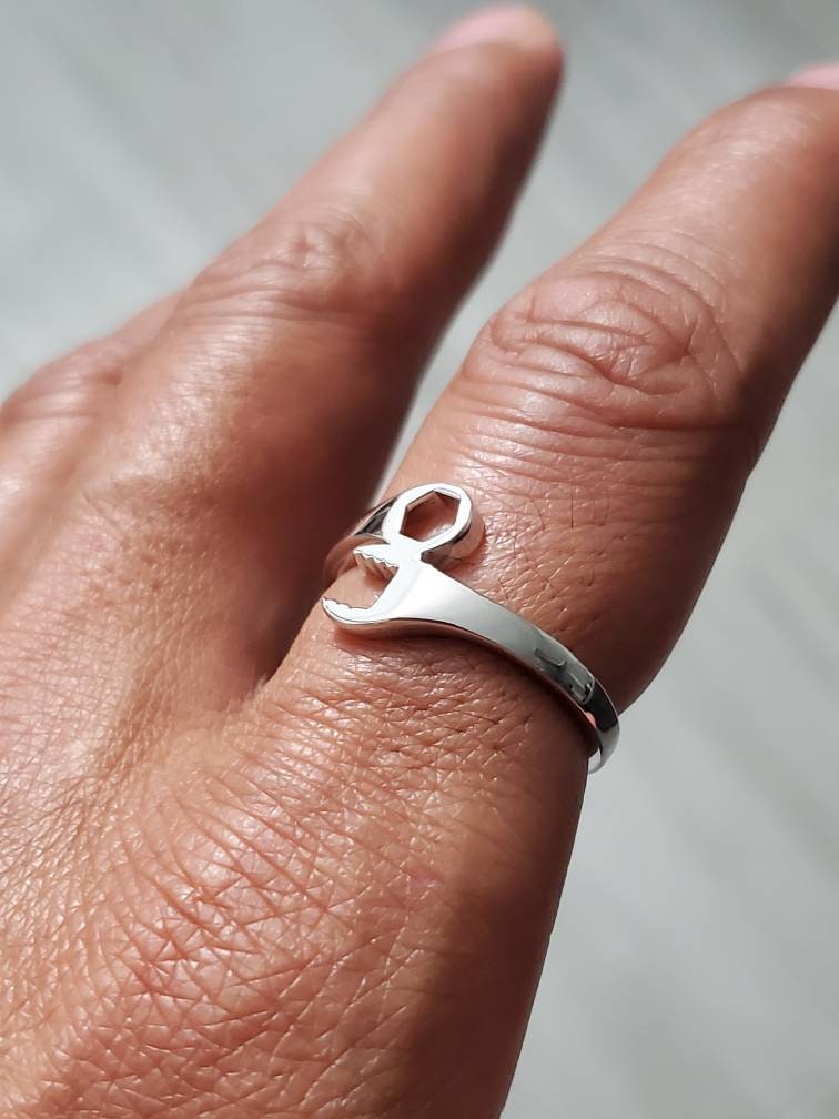 Wrench Women's Ring – Sterling Silver with High Polish Finish