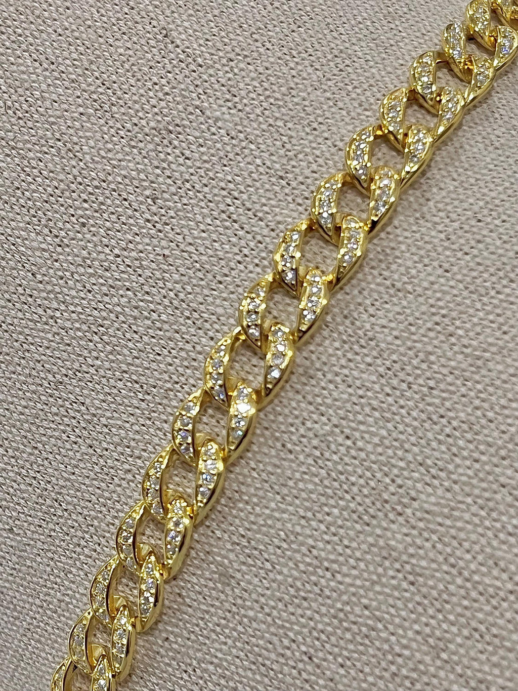 Gold Moissanite Bracelet – 925 Sterling Silver