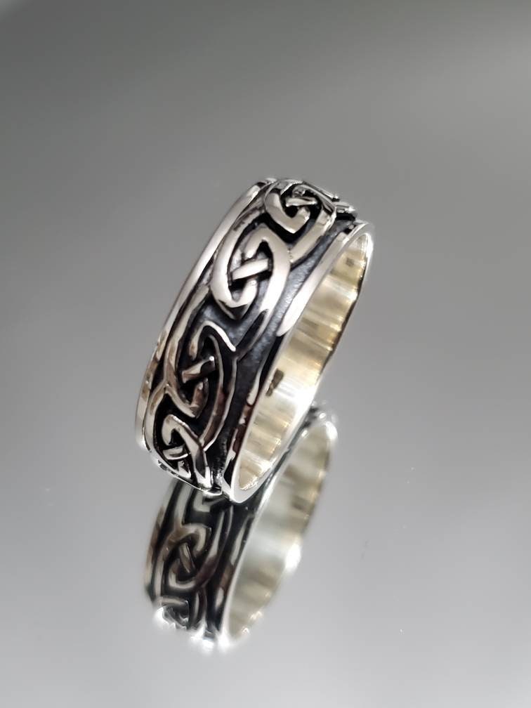 Celtic Spinner Meditation Sterling Silver Ring