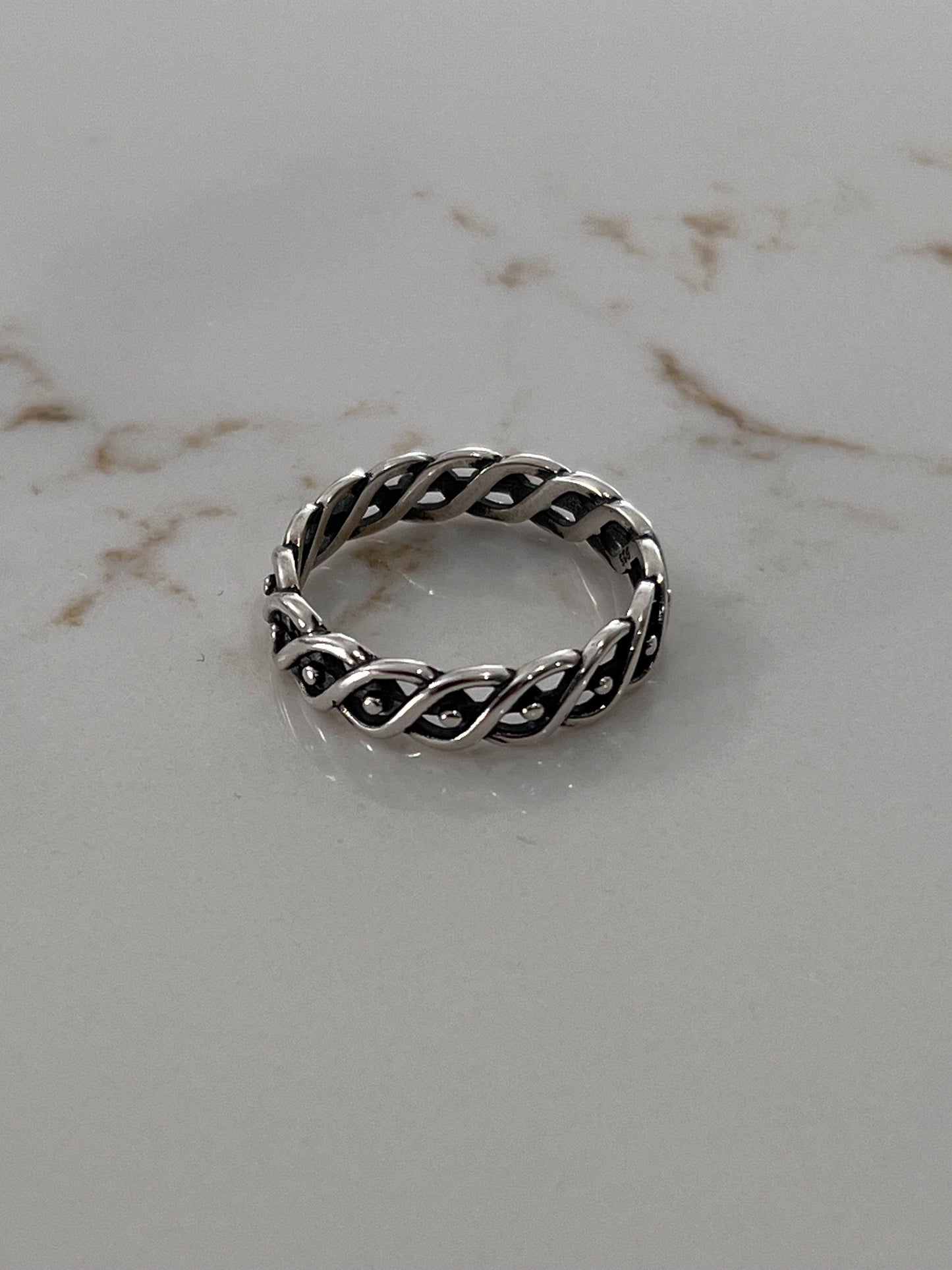 The Spiral Eye, Sterling Silver Men's Ring, 5mm Wedding Band, Engagement Rings for Men or Unisex