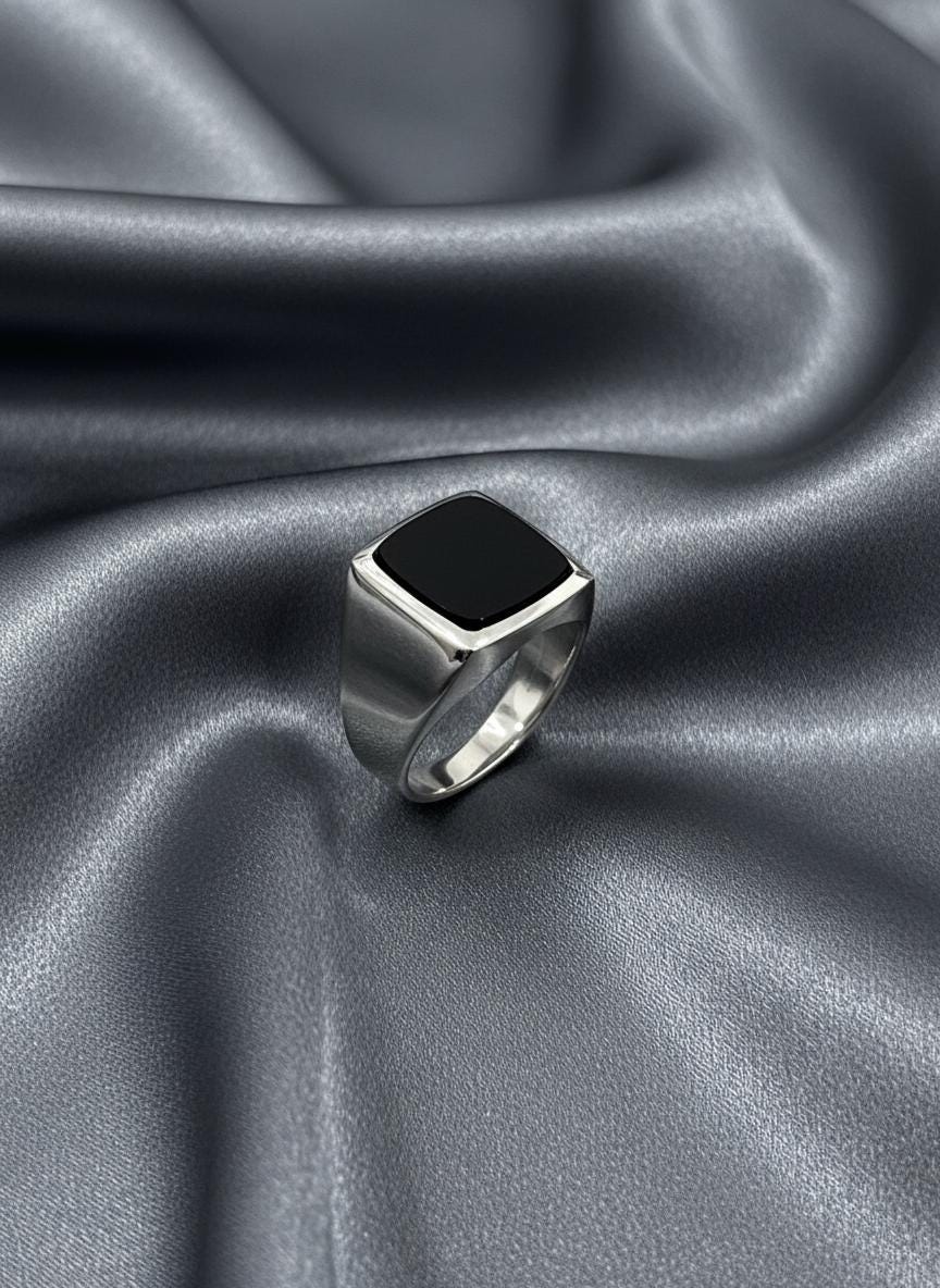 Onyx Ring – Sterling Silver