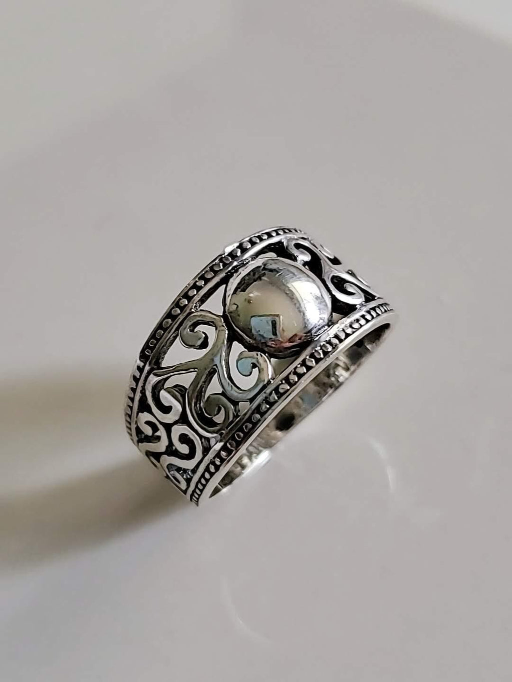 Bali Dome Statement Ring – Sterling Silver