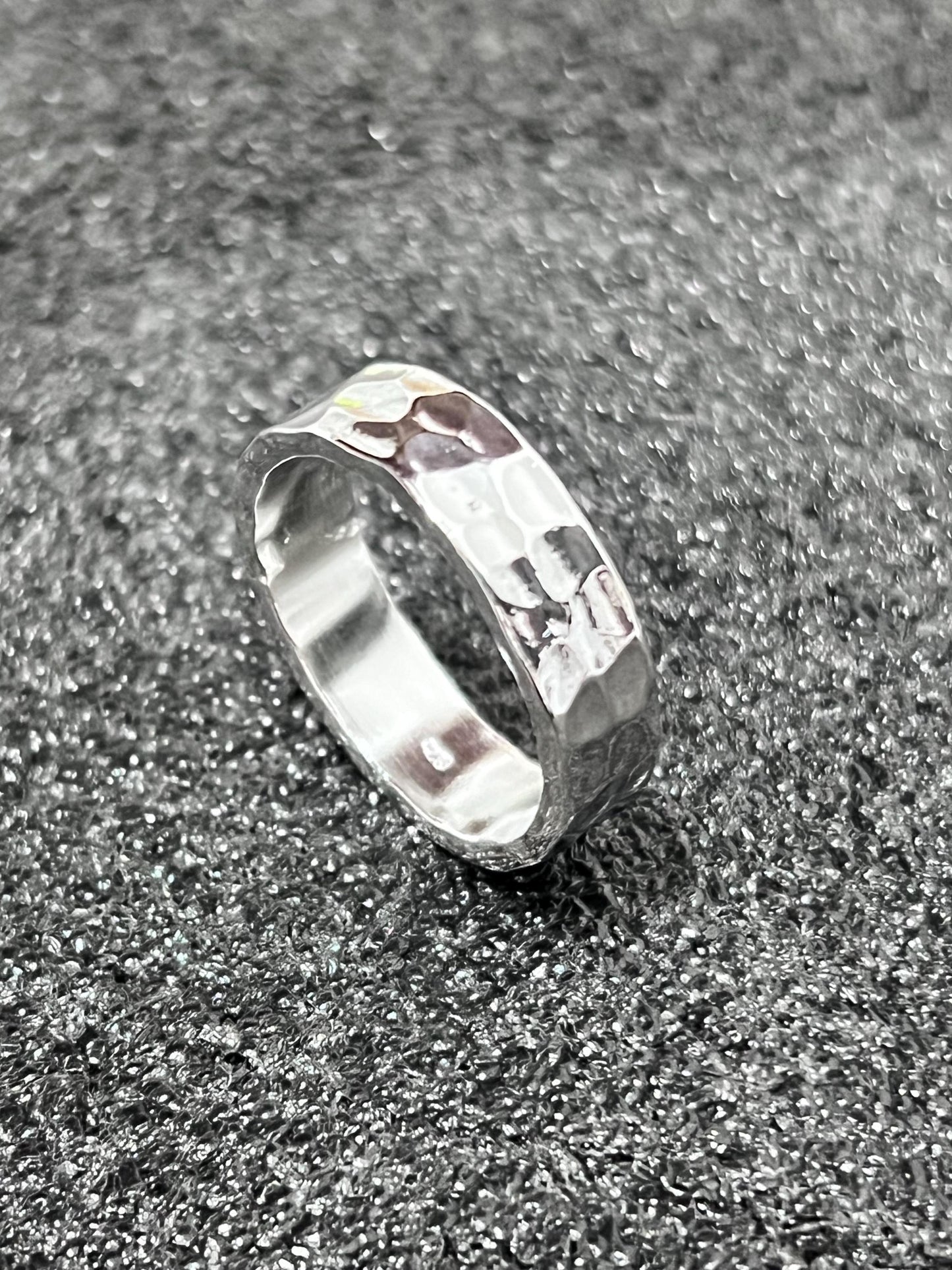 Hammer Band Sterling Silver Men's Ring