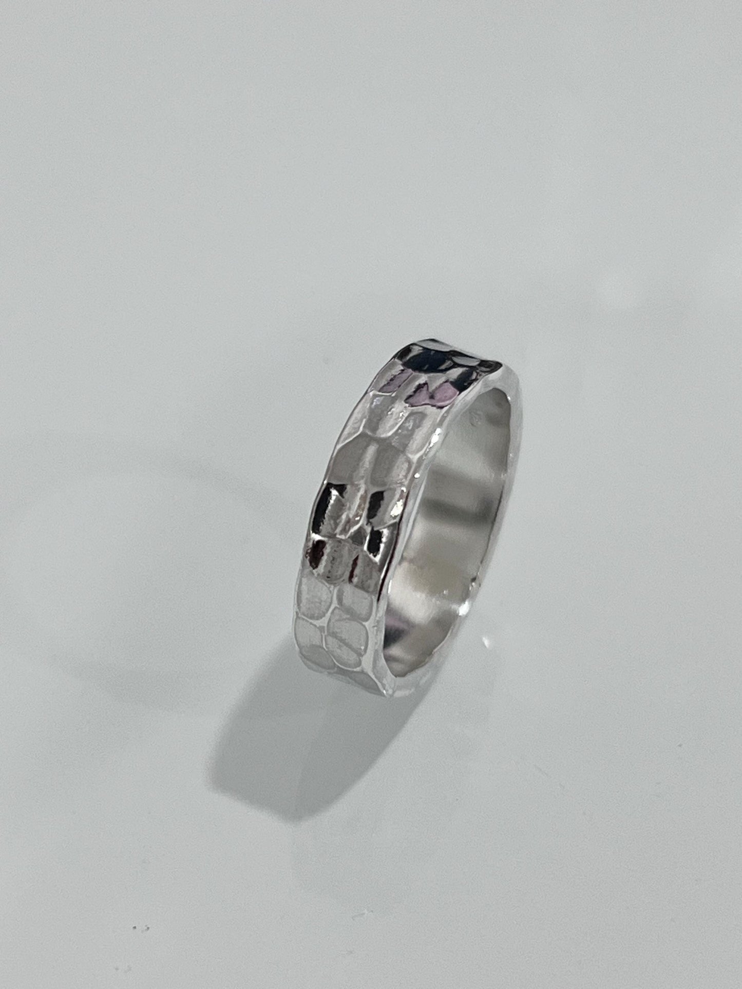 Hammer Band Sterling Silver Men's Ring