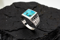 Men’s Sterling Silver Ring with Onyx & Turquoise