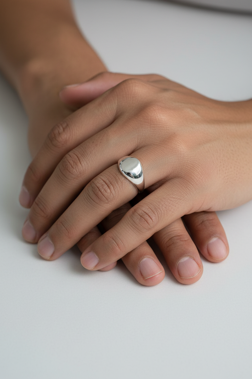 Simple Elegance Unisex Signet Band