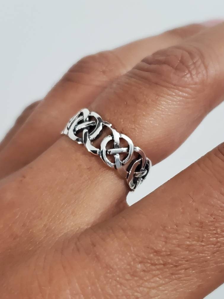 Celtic Sterling Silver Men's Ring