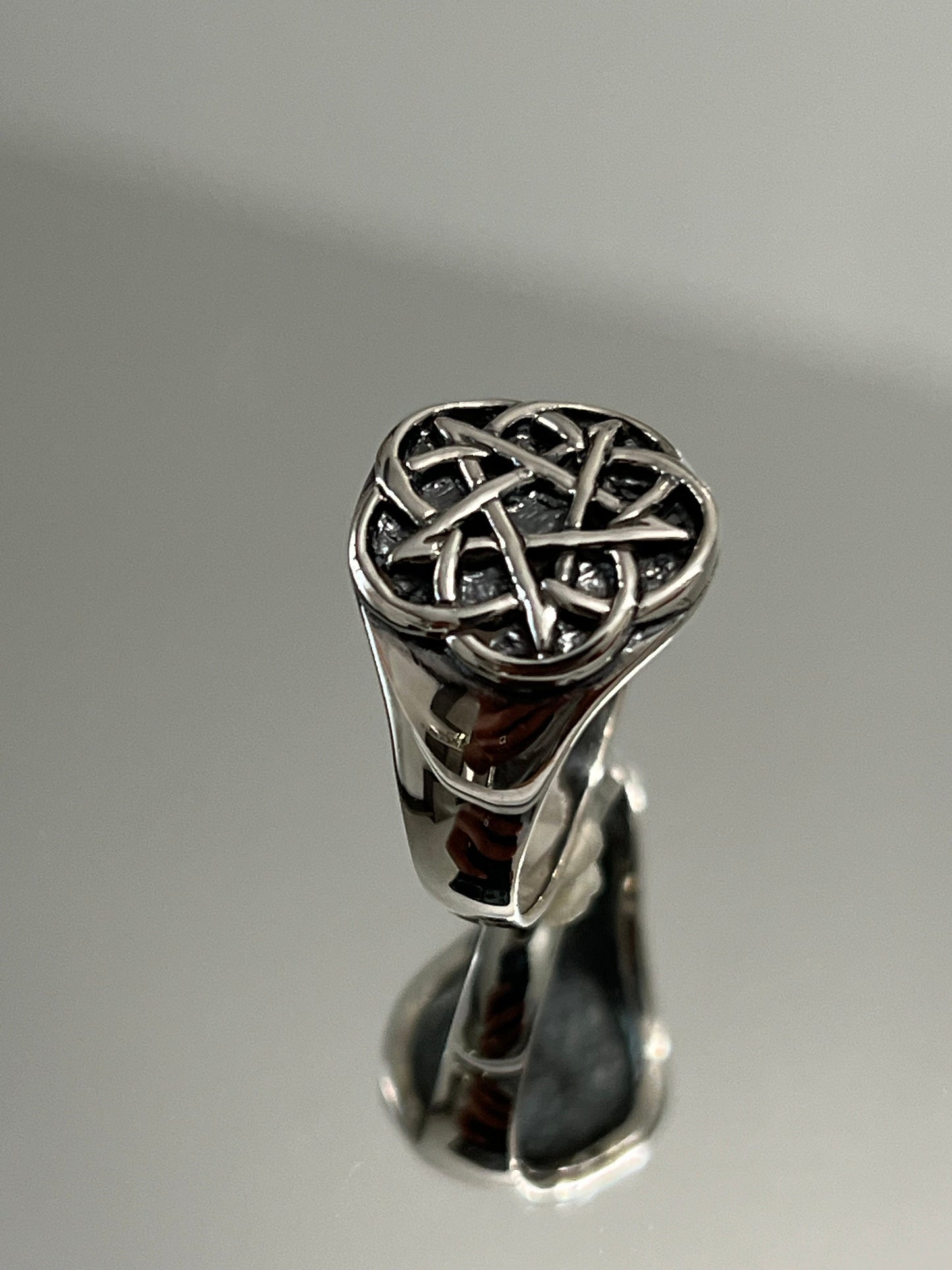 Star Ring, Sterling Silver Ring, Men's Band, 925 Silver, Pentagram, Greek