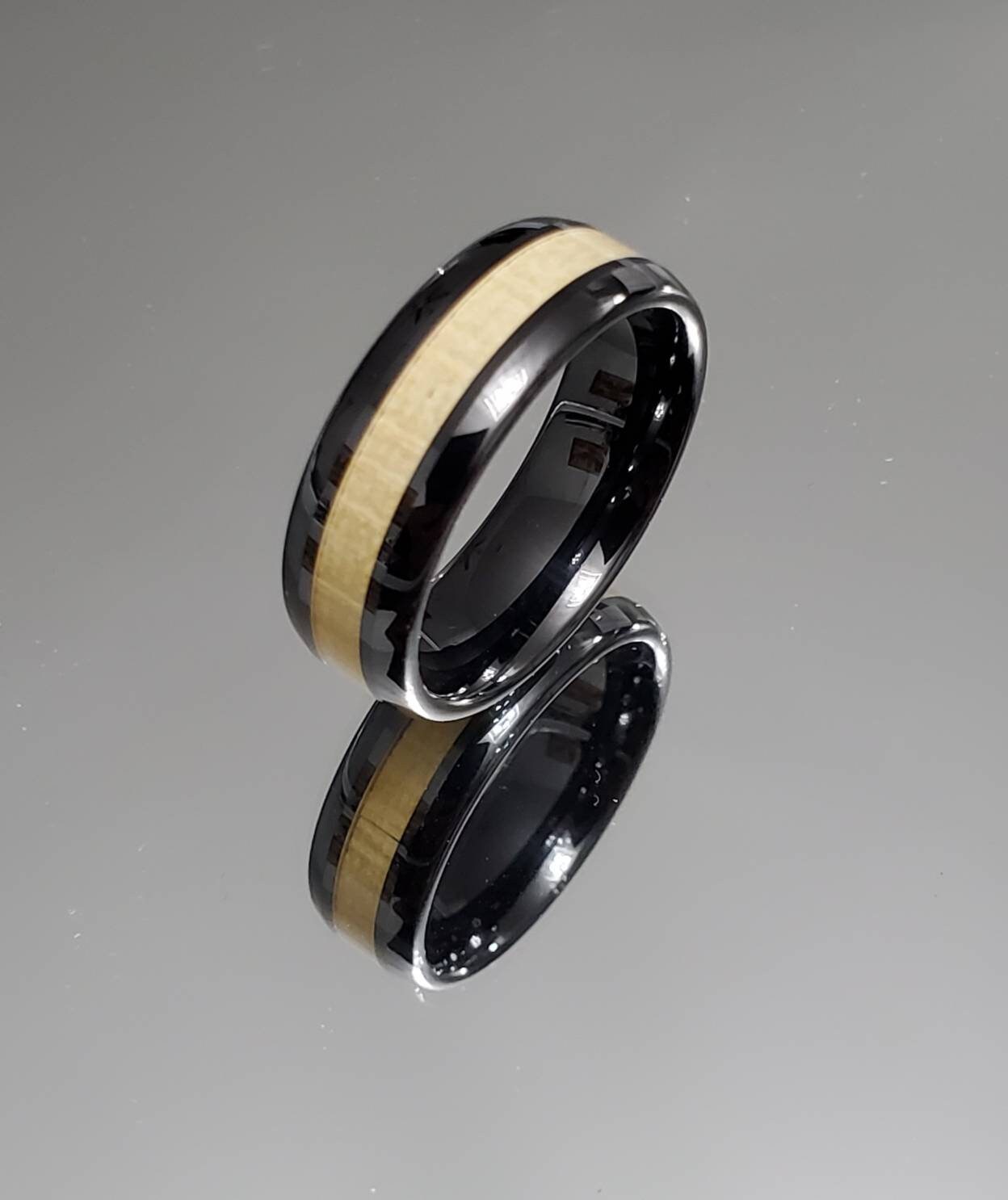 Black Tungsten Band Ceramic