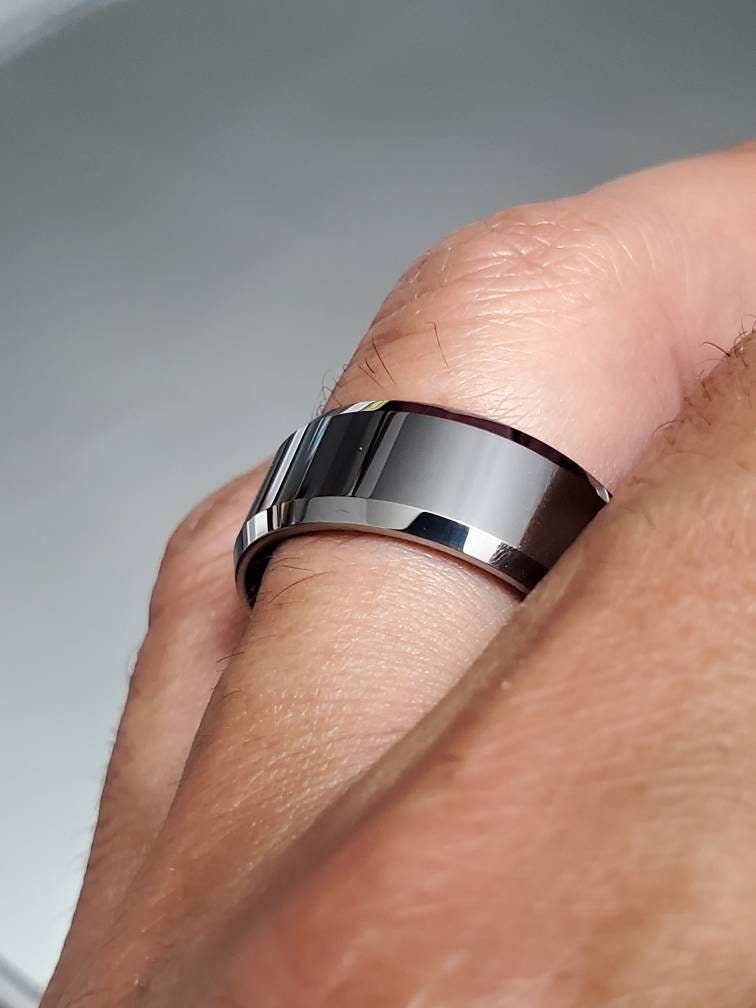 Simple Tungsten 8mm Tungsten Men's Band