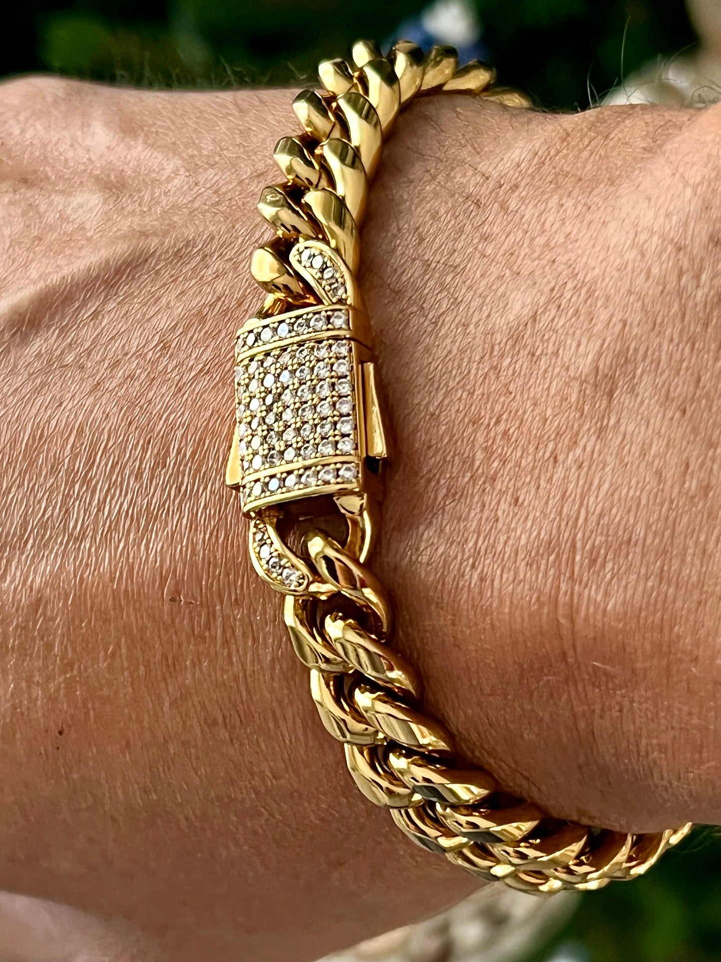 Gold Filled Link Bracelet Men's Chic and Trendy Bracelet