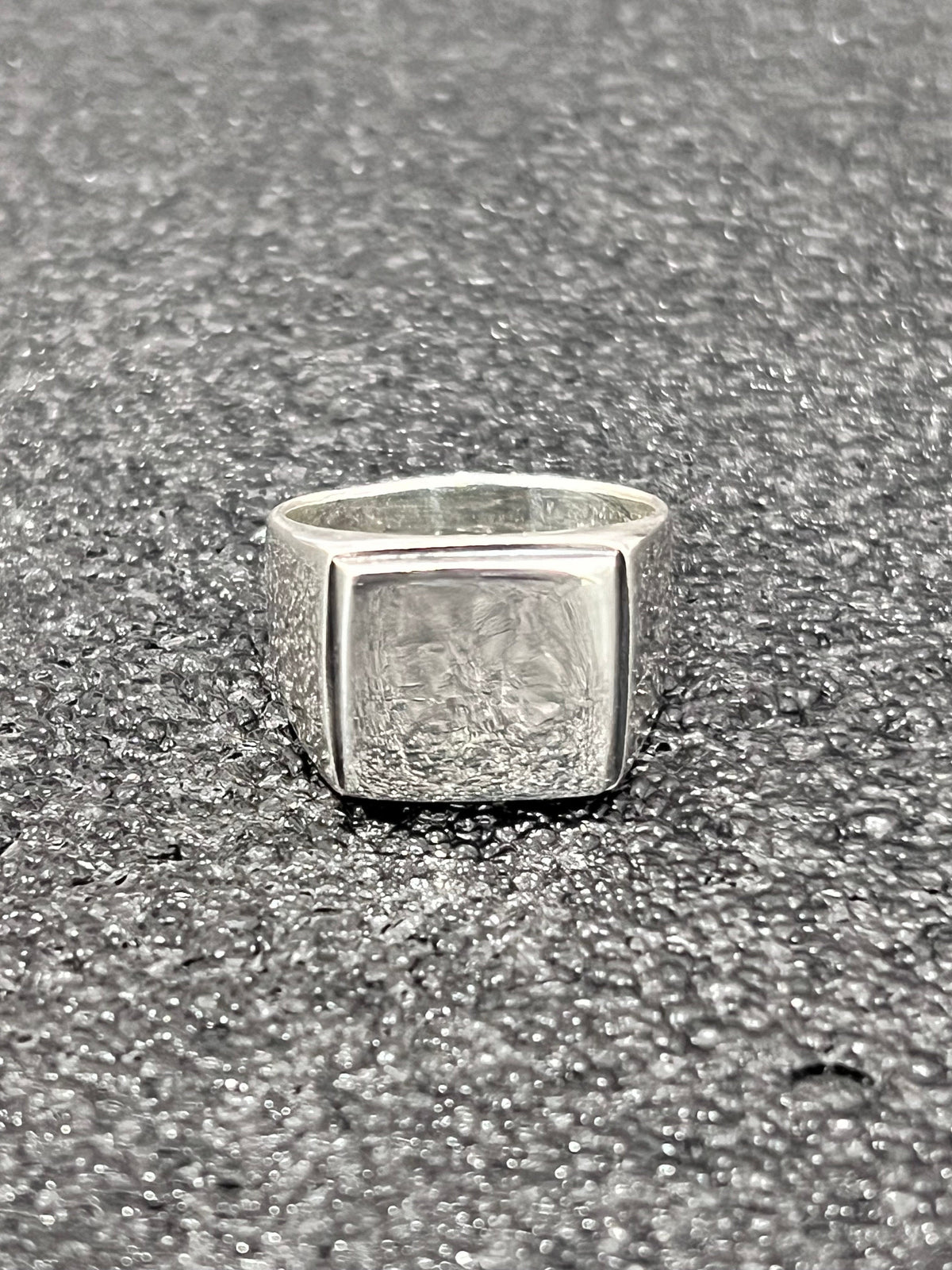 Men's Signet Ring – Sterling Silver with 14mm Band Width