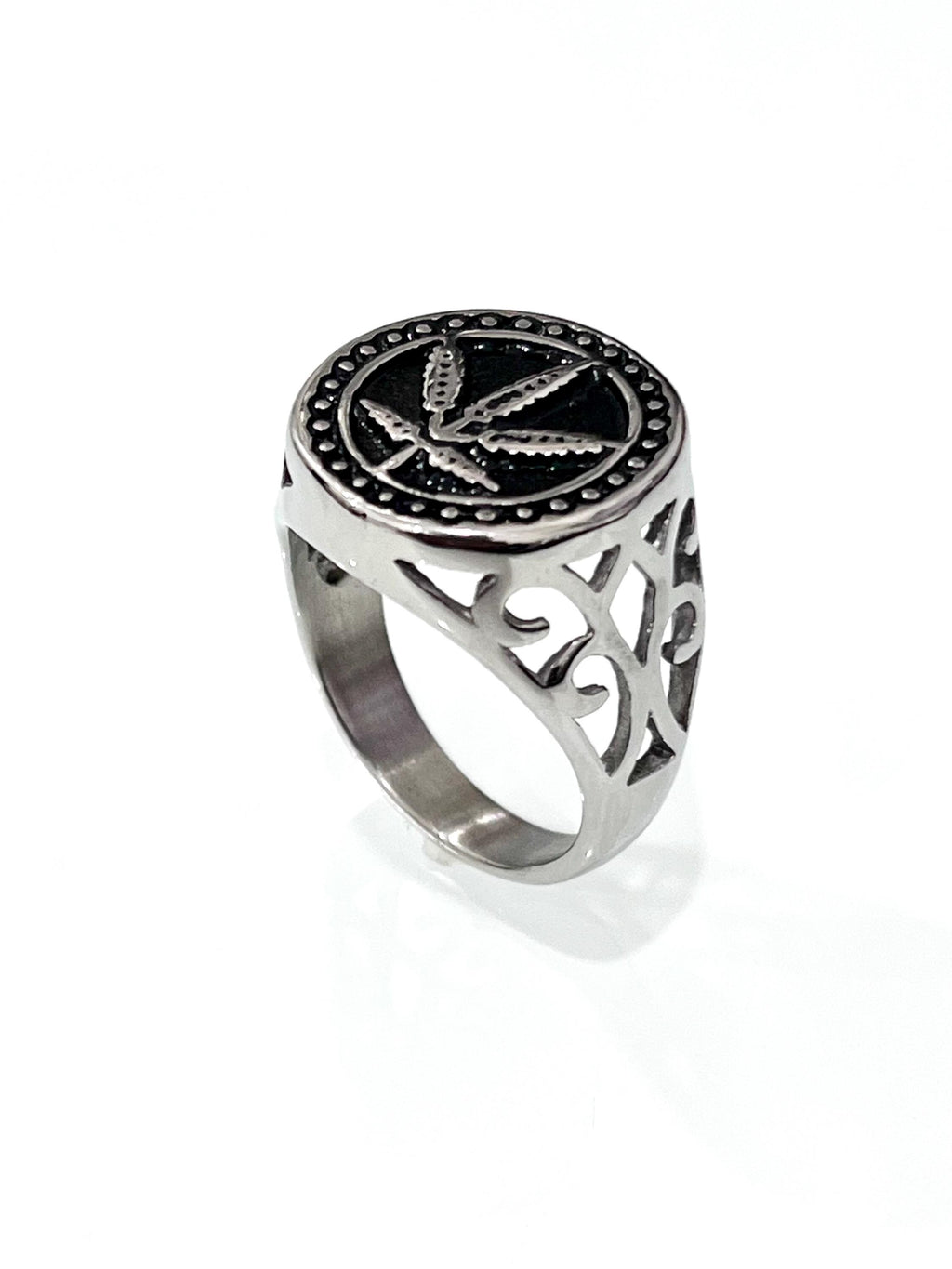 Marijuana Men's Ring – Stainless Steel