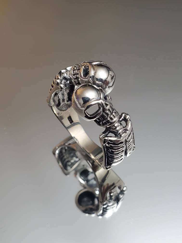 Skeleton Sterling Silver Ring