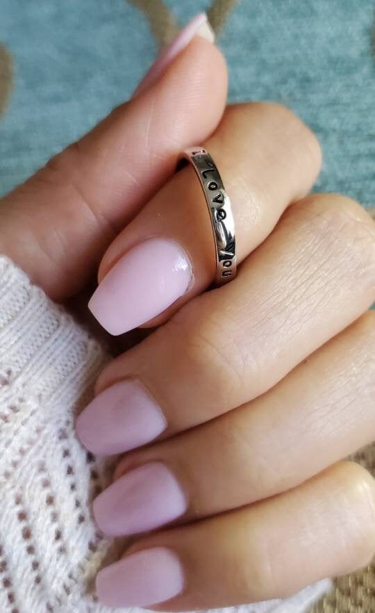 Engrave "I Love You" Solid Sterling Silver Band