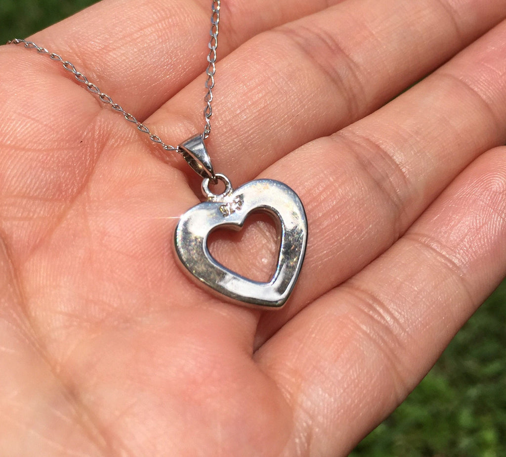 Blue Heart Opal Pendant – 925 Sterling Silver