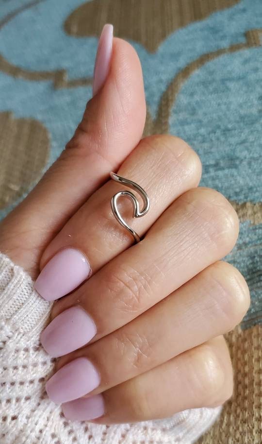 Sterling Silver Ring Wave Ring, Women Wave Ring, Pura Vida Ring, 925 Stamped, Non tarnish, Summer Jewelry