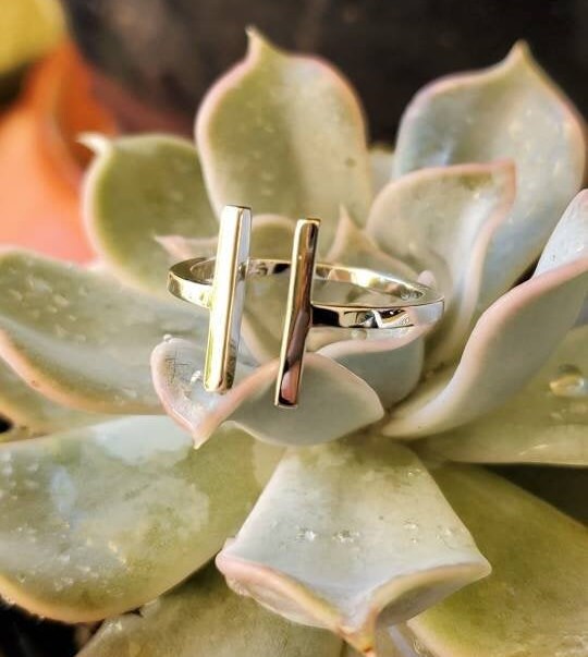 Bar Adjustable Boho Midi Ring