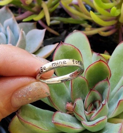 Engraved Be Mine Forever Band