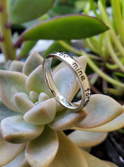 Engraved Be Mine Forever Band