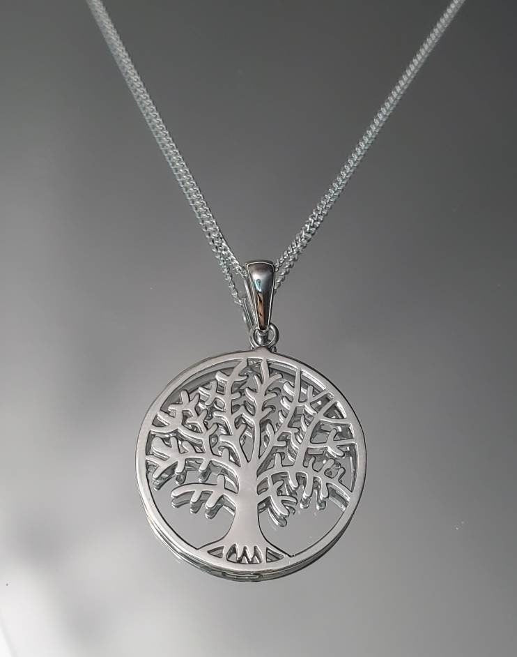 Tree of life Pendant, Sterling Silver Women Pendant, Spiritual Charm, Adjustable Chain, Tree Necklace Jewelry, 925 Silver