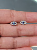Eye Earrings Blue Sapphire