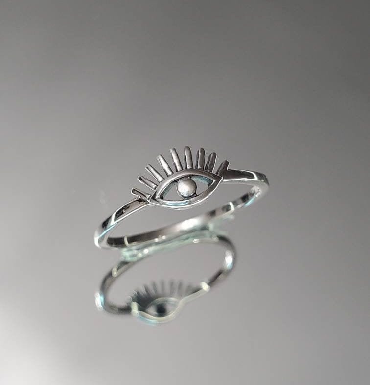 Sterling Silver Evil Eye Ring