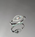 Evil Eye White Opal Ring