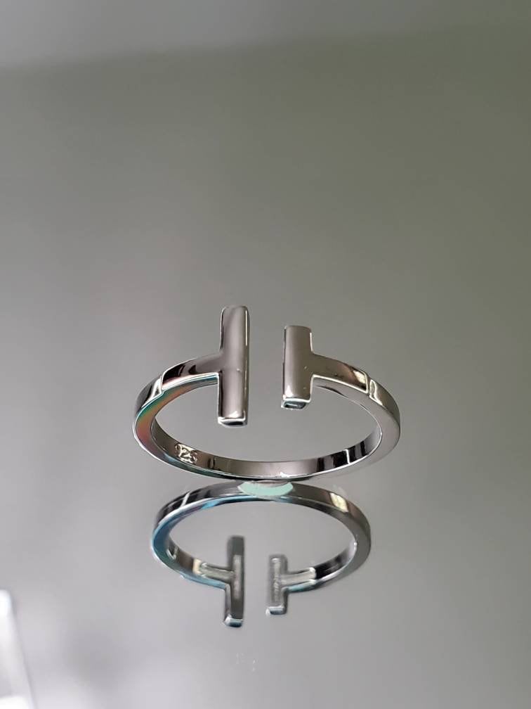 Double Bar Sterling Silver Ring