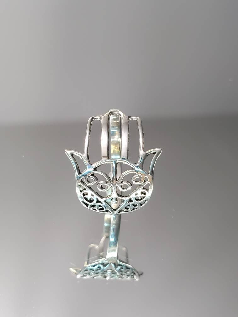 Hand Ring Hamsa Ring Traditional Sterling Silver Ring