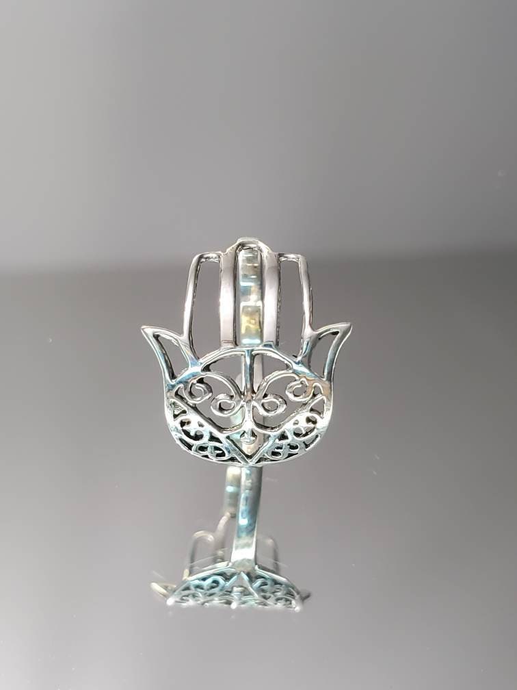 Hand Hamsa Traditional Ring – Sterling Silver