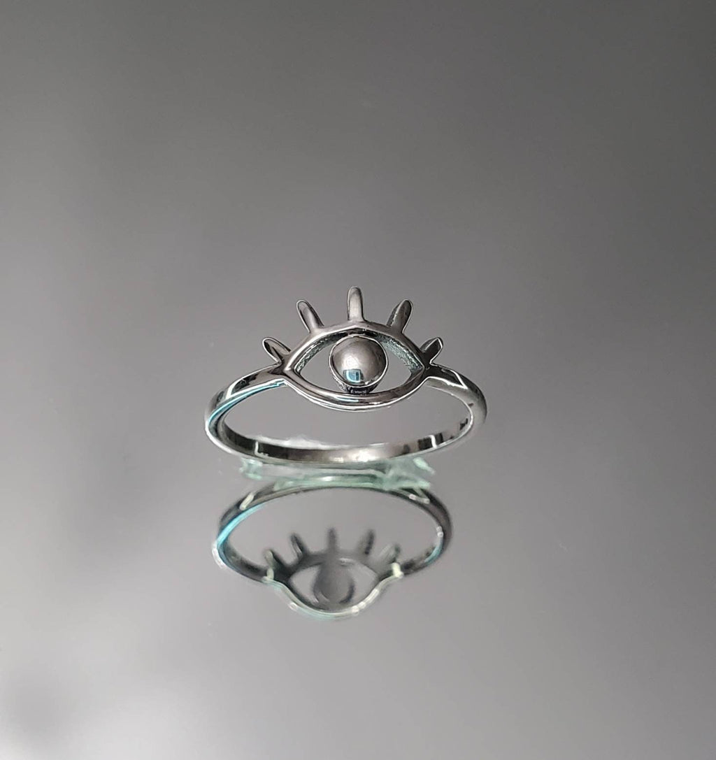 Evil Eye Sterling Silver Ring